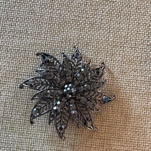 Vintage marcasite rhinestone brooch